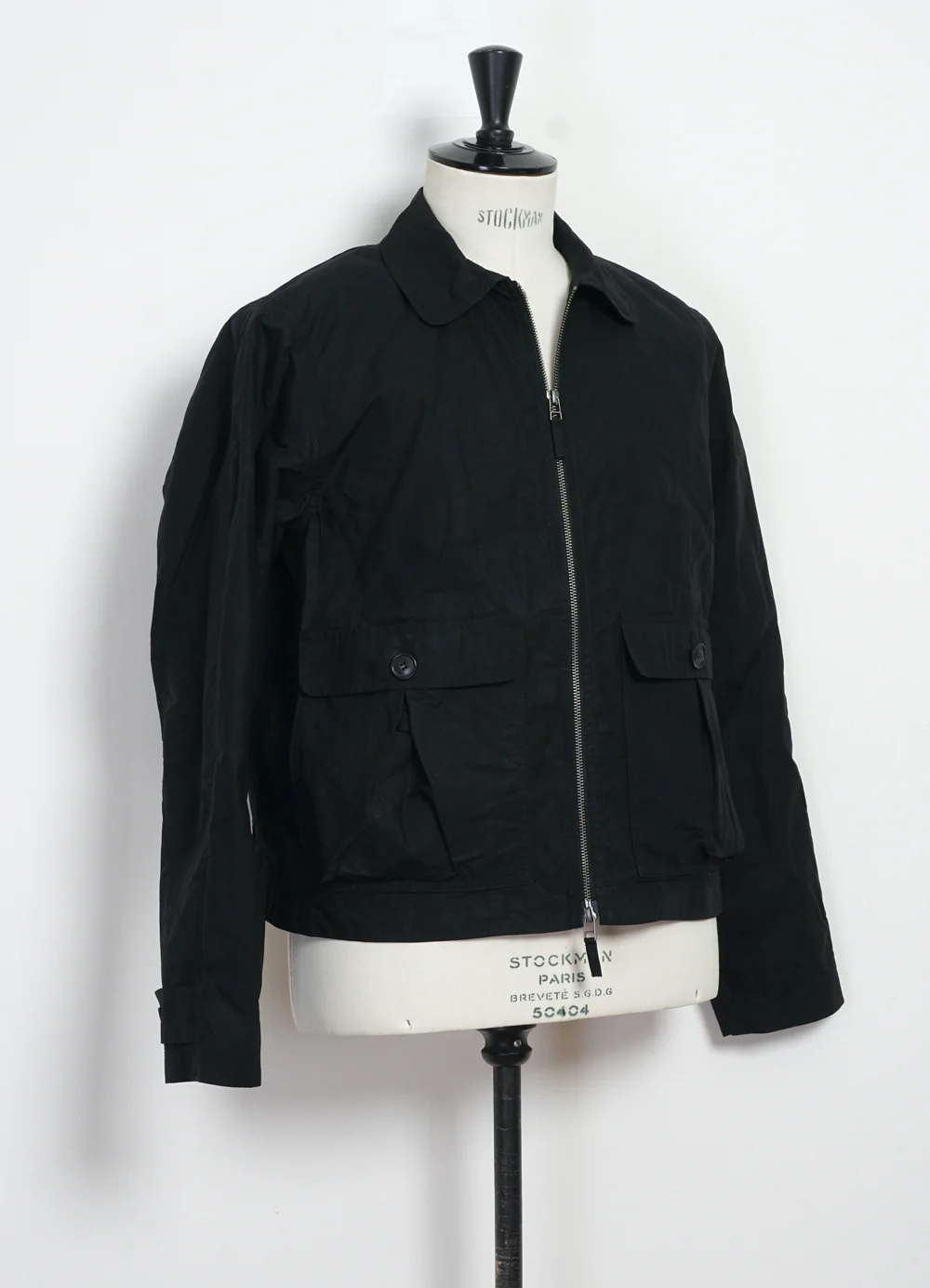 DEXTER 29-72-2 | Short Wide Utility Jacket | Waxed Black - Image 5