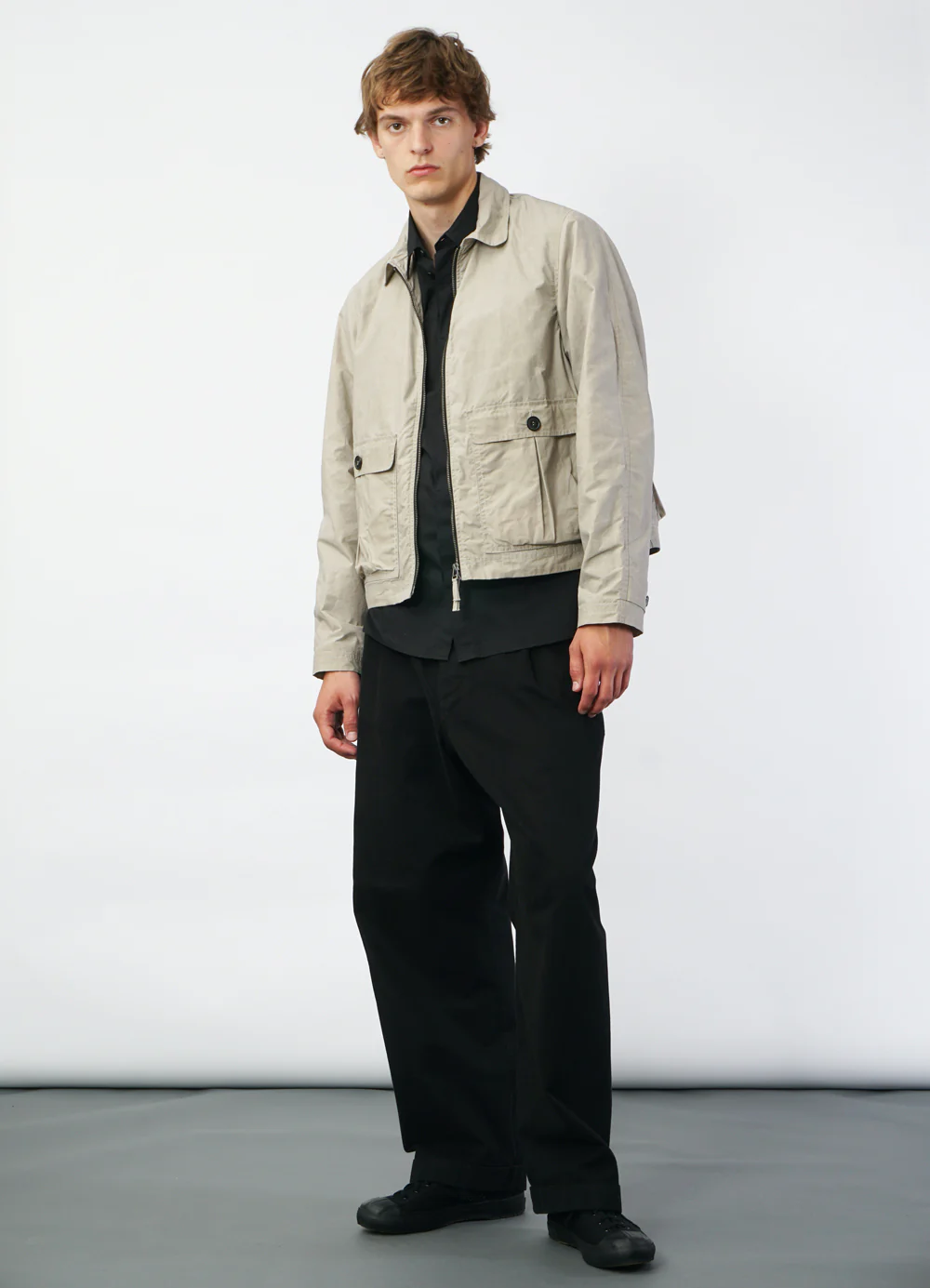 DEXTER 29-72-5 | Short Wide Utility Jacket | Waxed Concrete - Image 2