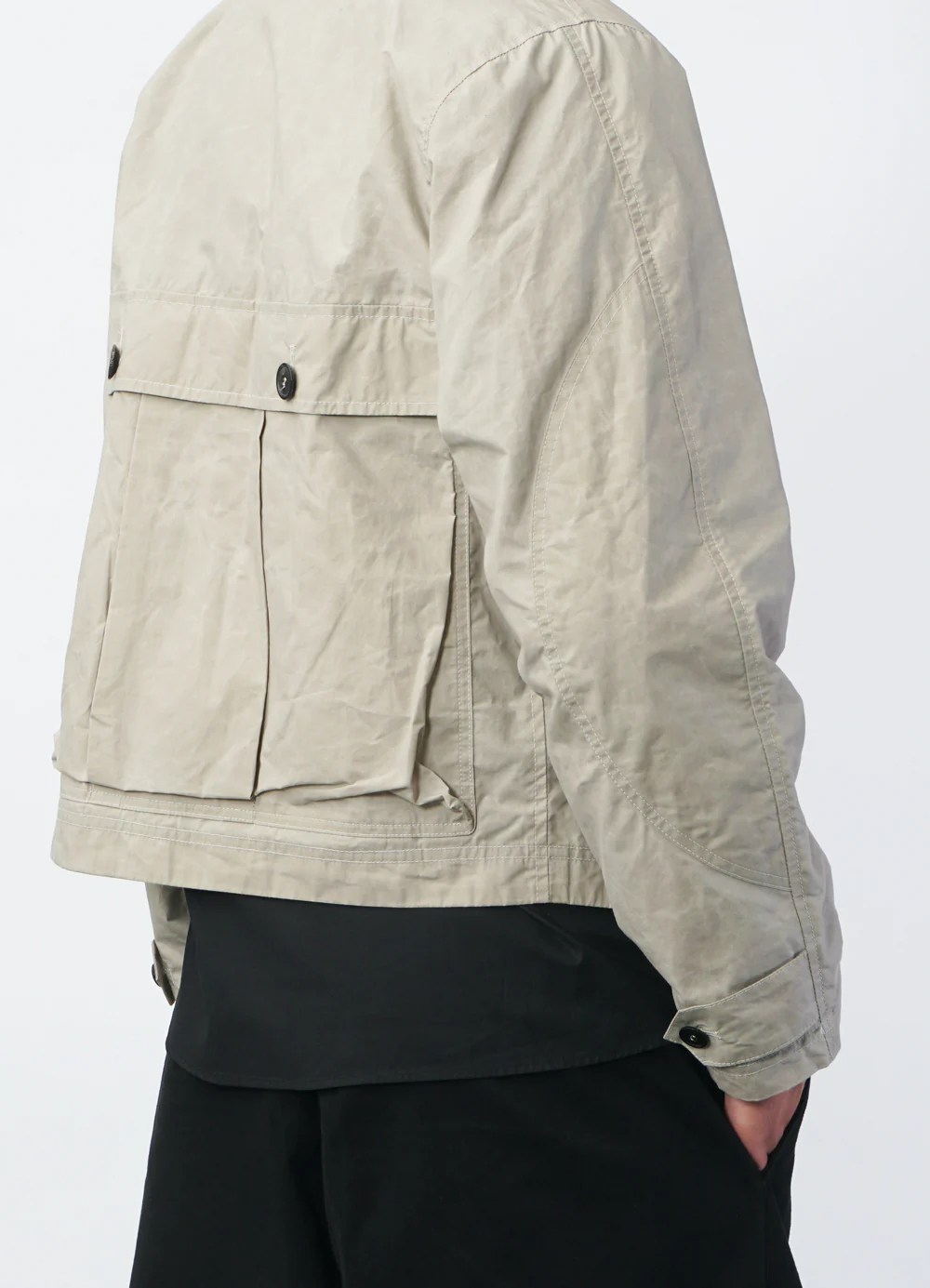 DEXTER 29-72-5 | Short Wide Utility Jacket | Waxed Concrete - Image 3