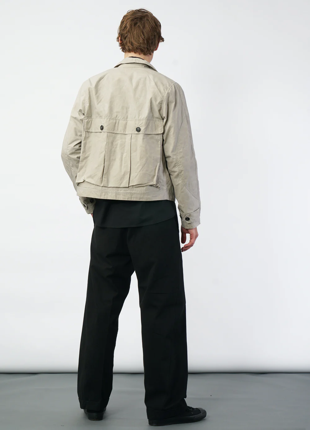DEXTER 29-72-5 | Short Wide Utility Jacket | Waxed Concrete - Image 4