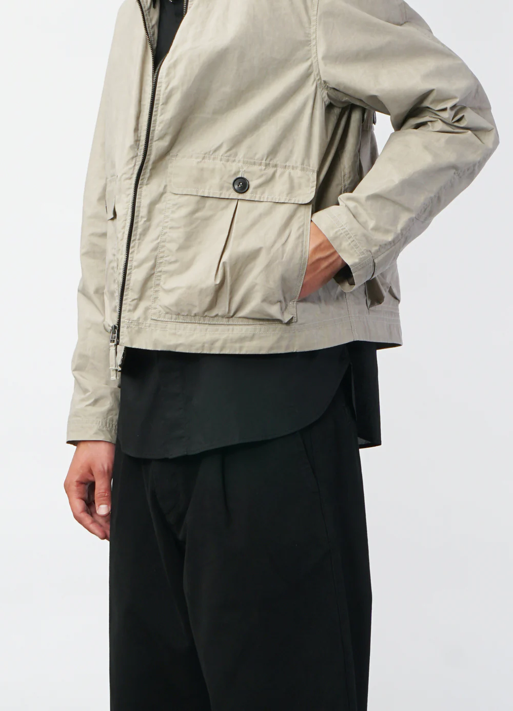 DEXTER 29-72-5 | Short Wide Utility Jacket | Waxed Concrete - Image 5