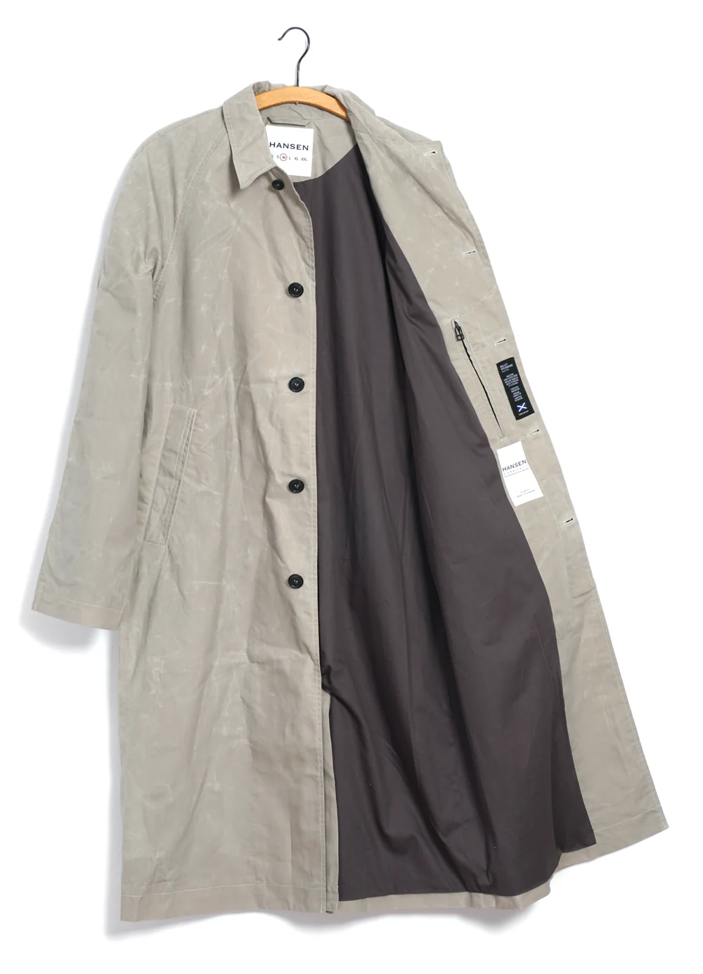 MORTEN 29-72-5 | Long Coat | Waxed Concrete - Image 5