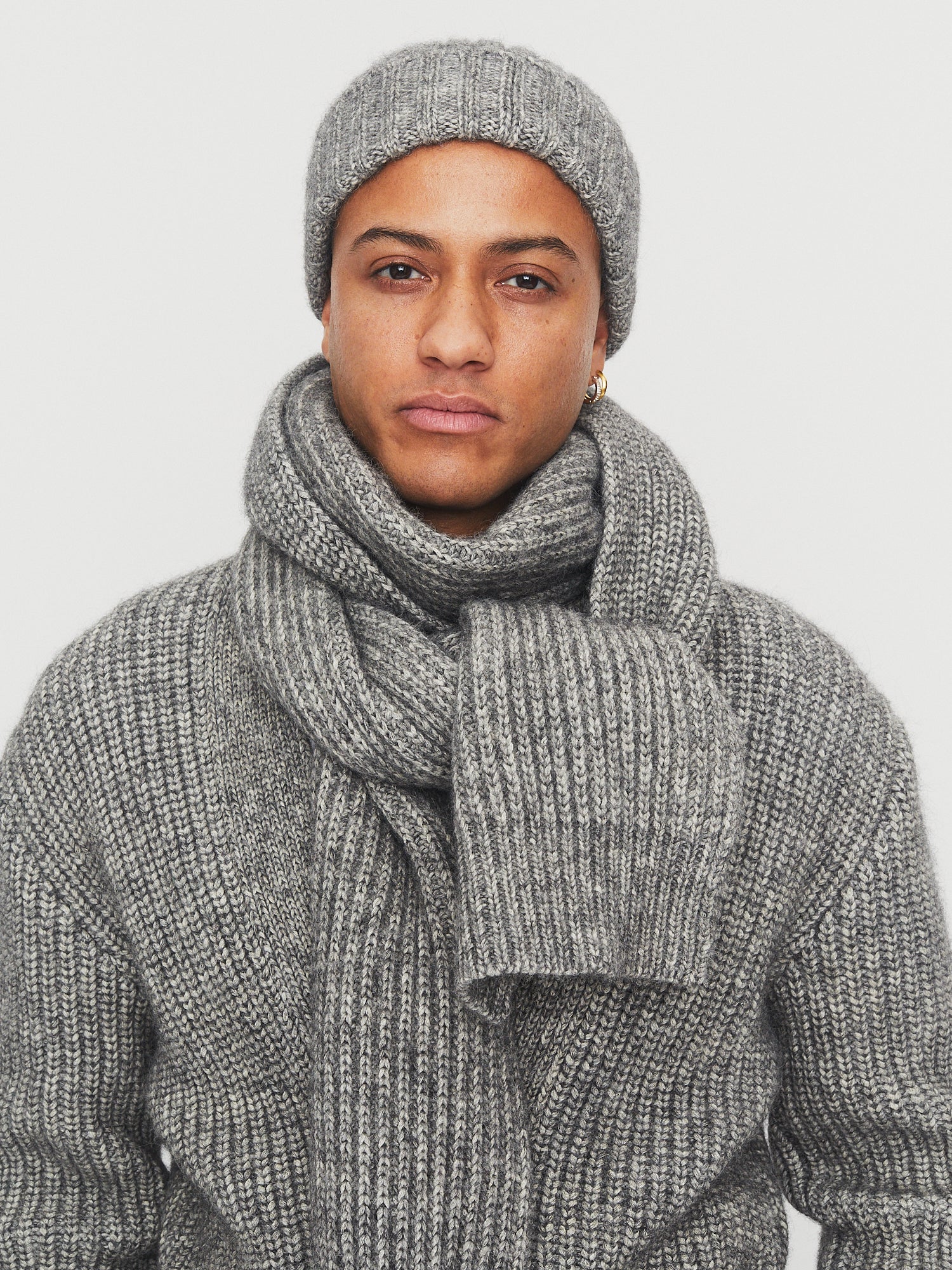 TOBIAS 30-07-5  | Heavy Rib Scarf | Silver - Image 2