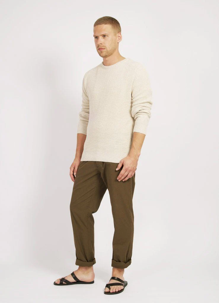 ALFRED | Knitted Basic Crewneck | Nature - Image 3