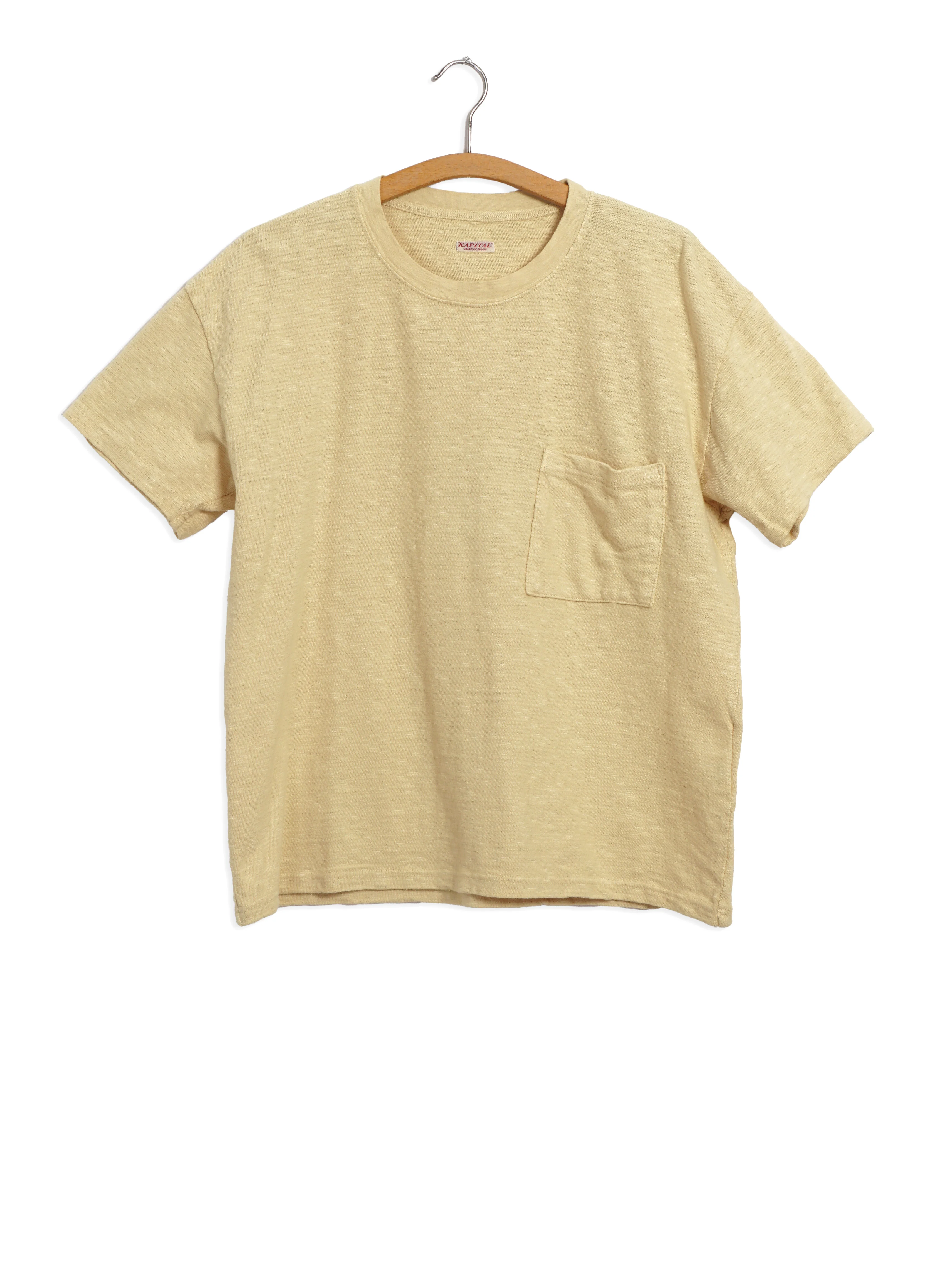 AMUSE | Slub Cotton Pocket Tee | Yellow