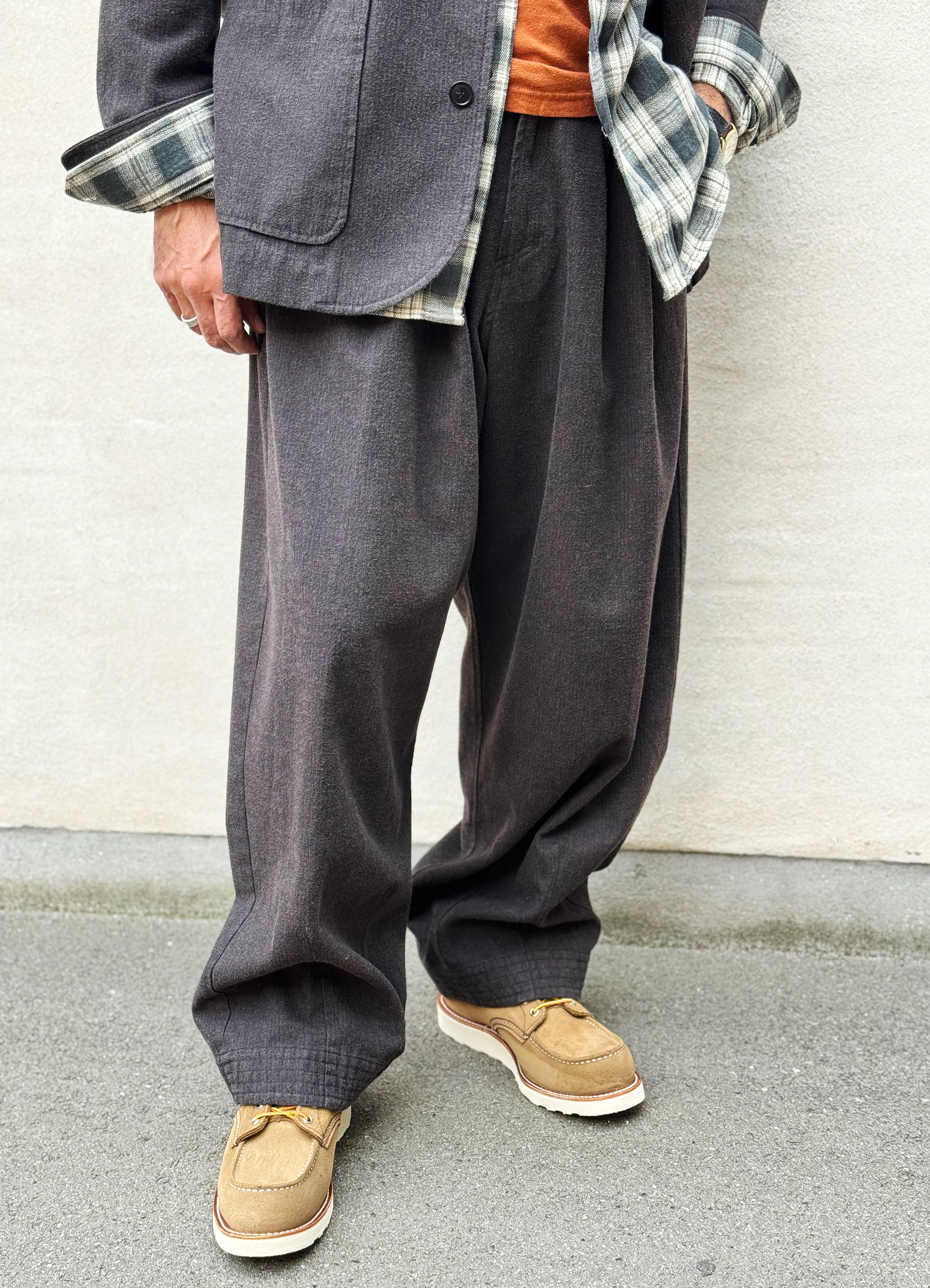 ANDREW 30-97-7 | Balloon Trousers | Brown Herringbone - Image 6