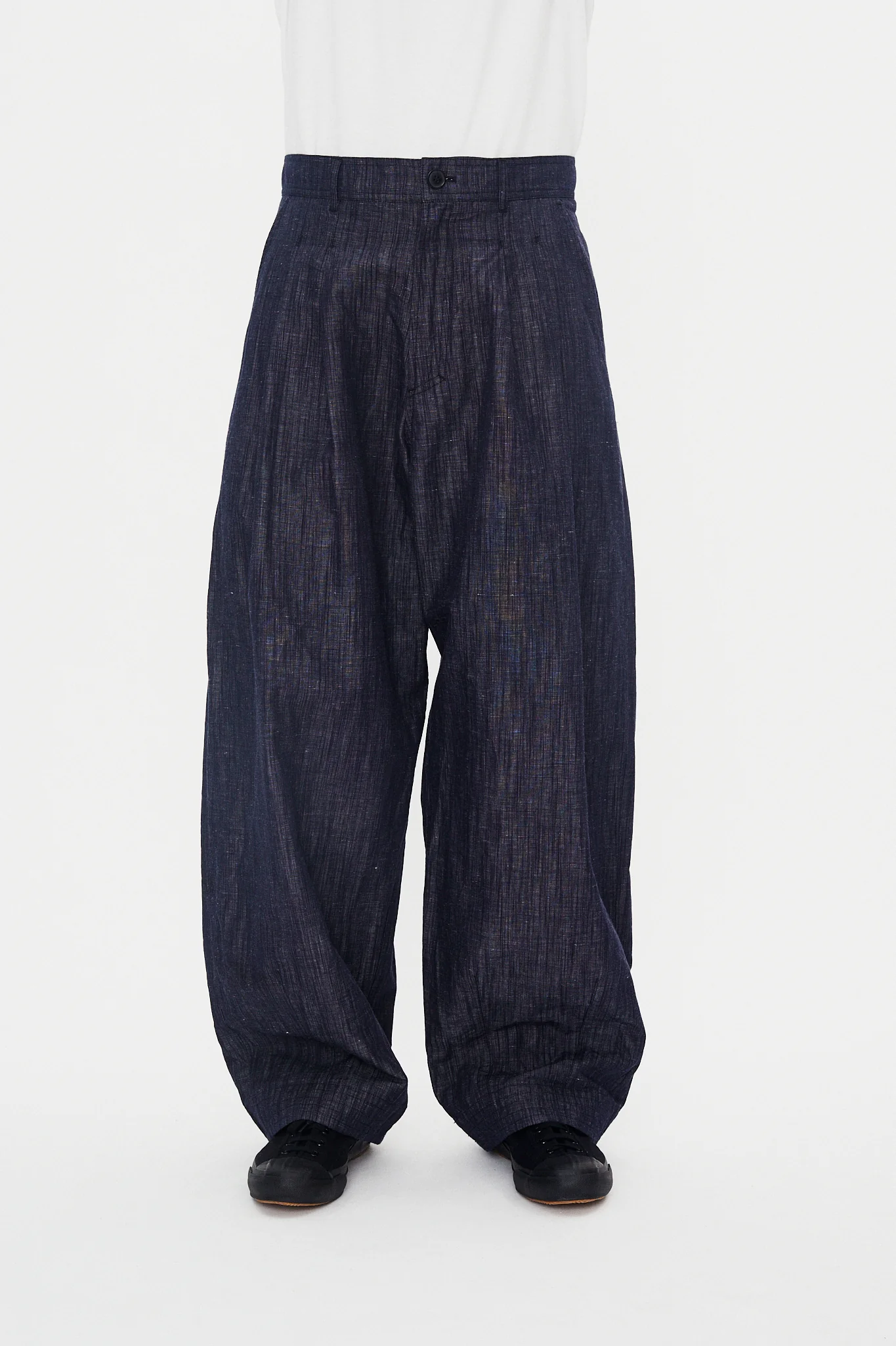 ANDREW 31-74-3 | Balloon Trousers | Washed Navy - Image 2