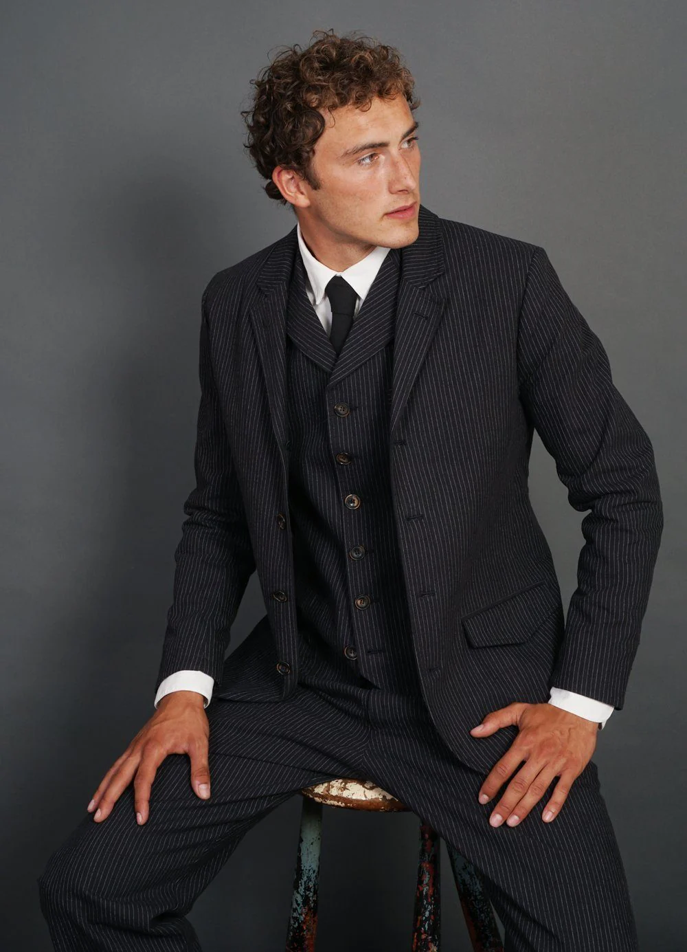 ANKER | Casual 4-button Blazer | Black Pin - Image 4