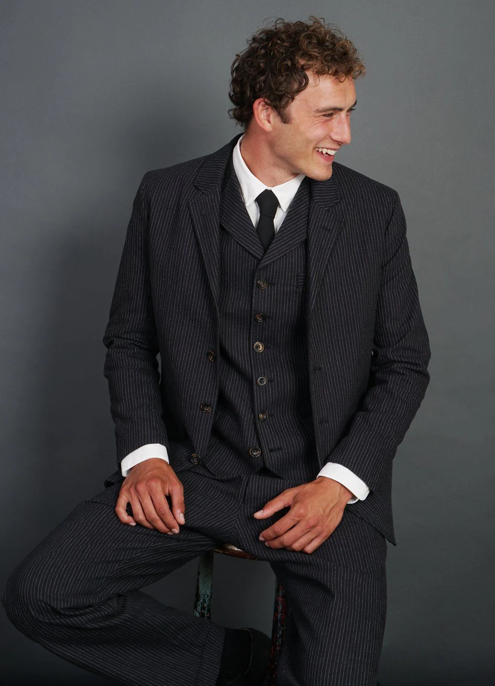 ANKER | Casual 4-button Blazer | Black Pin - Image 7