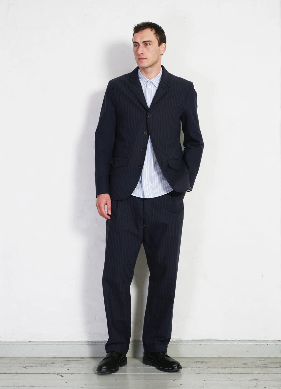ANKER | Four Button Classic Blazer | Blue Pin - Image 2