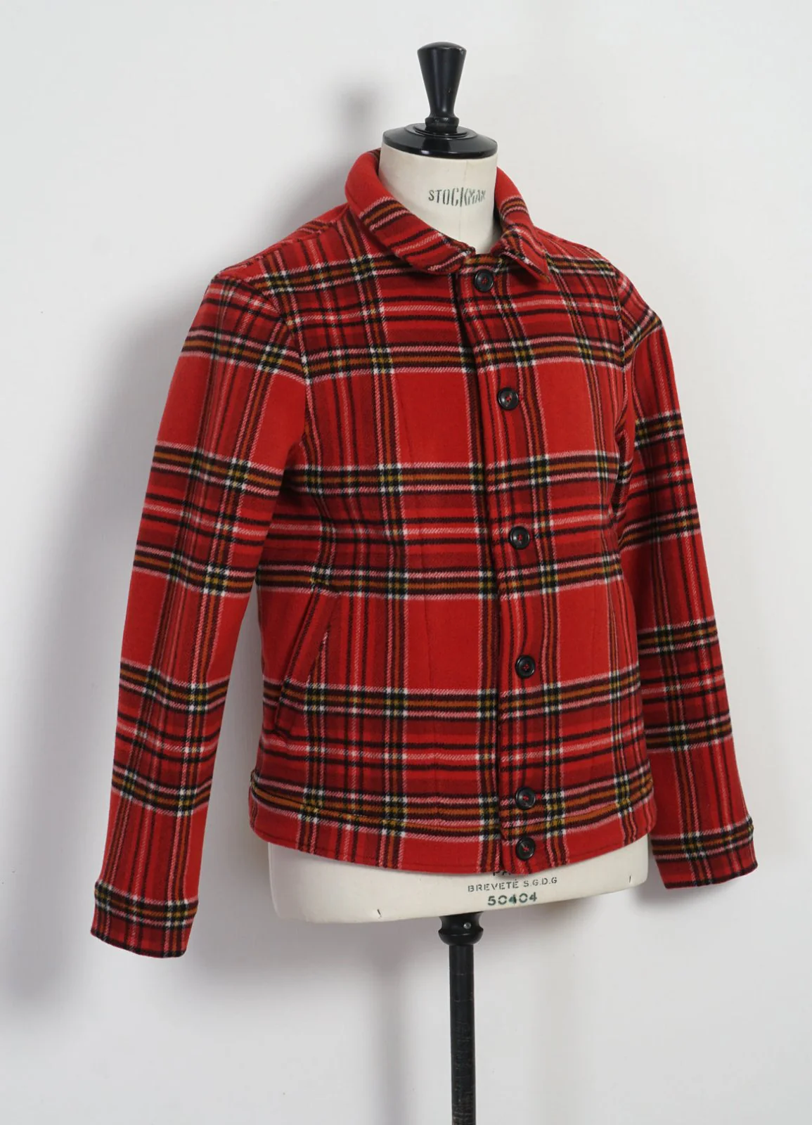 ATLAS | Short Double Face Wool Jacket | Red Check Pepita - Image 5