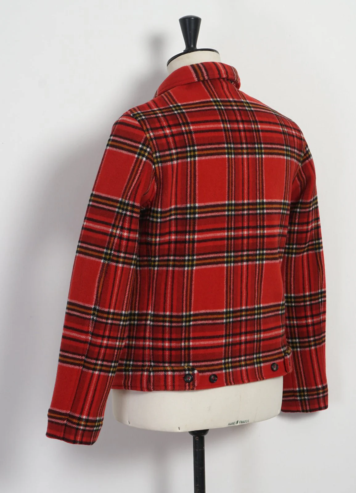 ATLAS | Short Double Face Wool Jacket | Red Check Pepita - Image 6