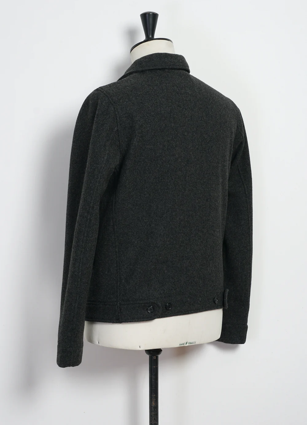 ATLAS | Short Wool Felt Jacket | Grey Melange - Image 4