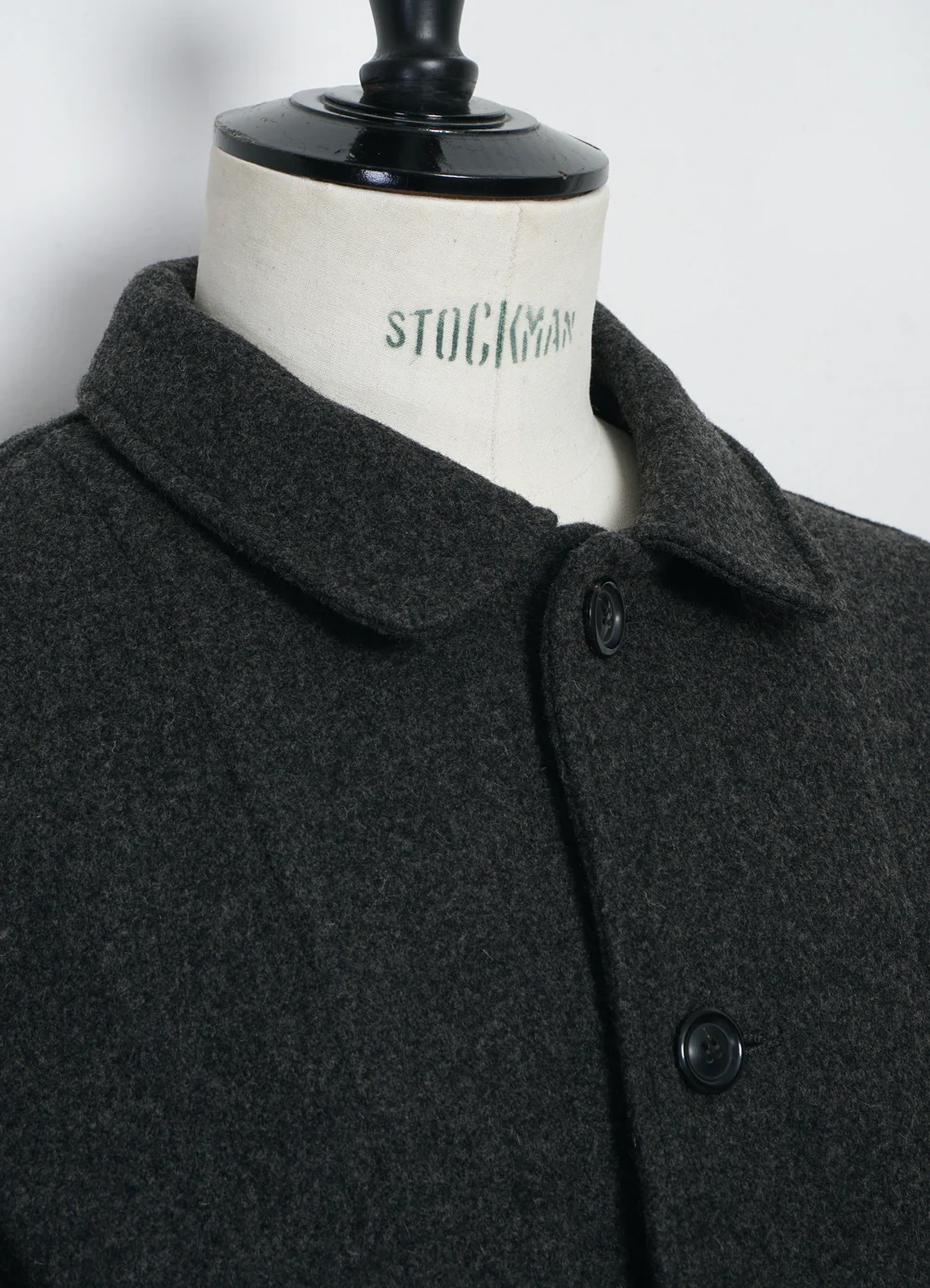 ATLAS | Short Wool Felt Jacket | Grey Melange - Image 7