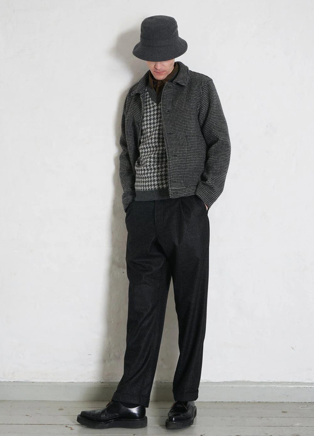 ATLAS | Short Wool Felt Jacket | Pepper - Image 2