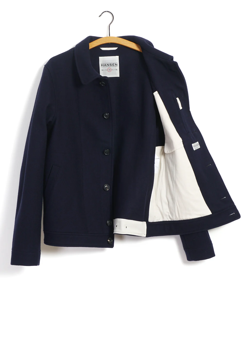 ATLAS | Short Wool Felt Jacket | Solid Blue - Image 6