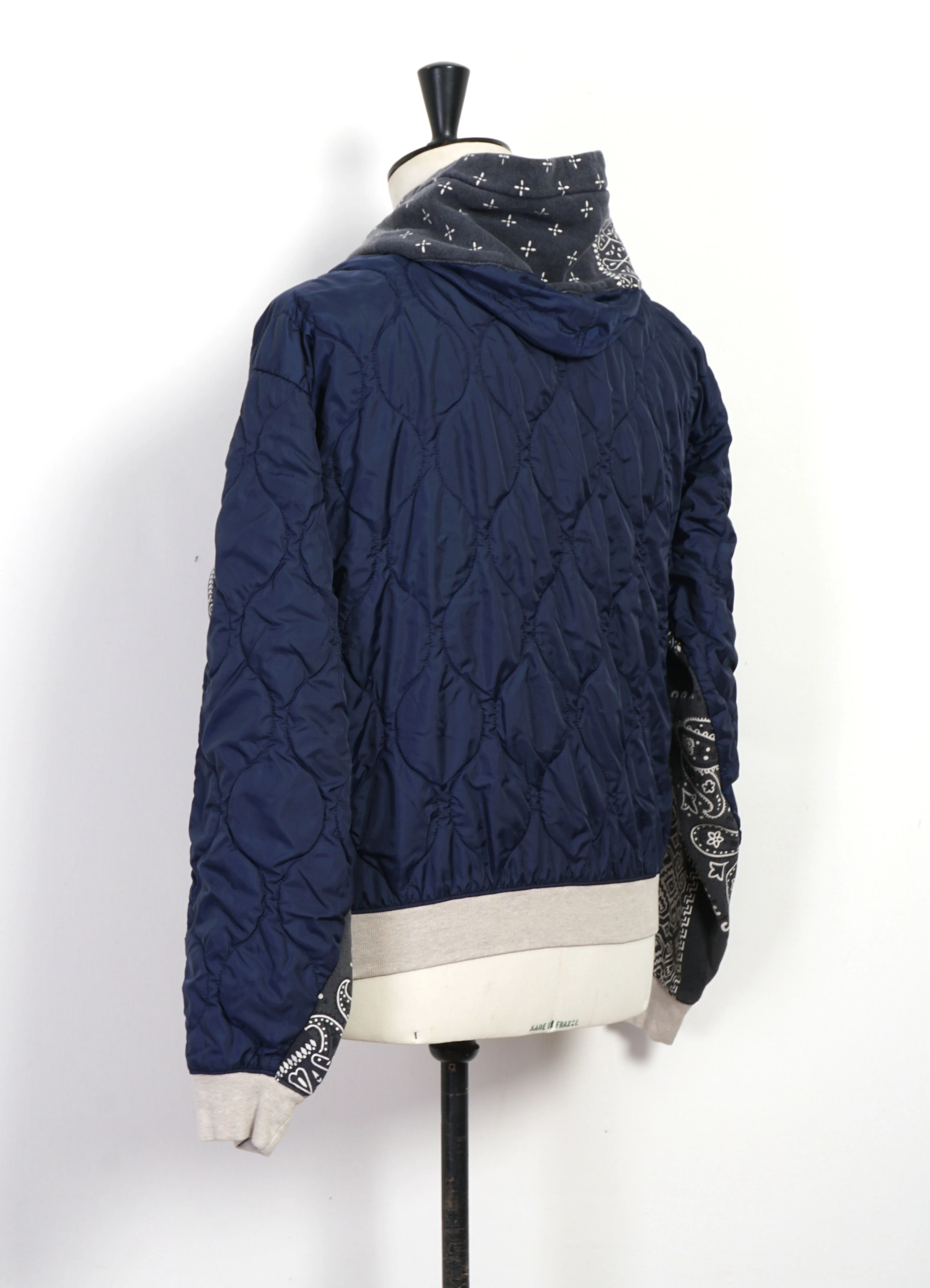 BANDANA BIVOUAC | Hooded Fleece Knit Blouson | Black - Image 5