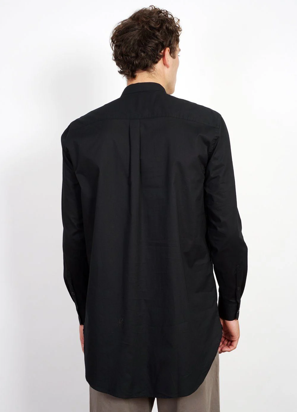 BASSE | Pleated Bib Shirt | Black - Image 3