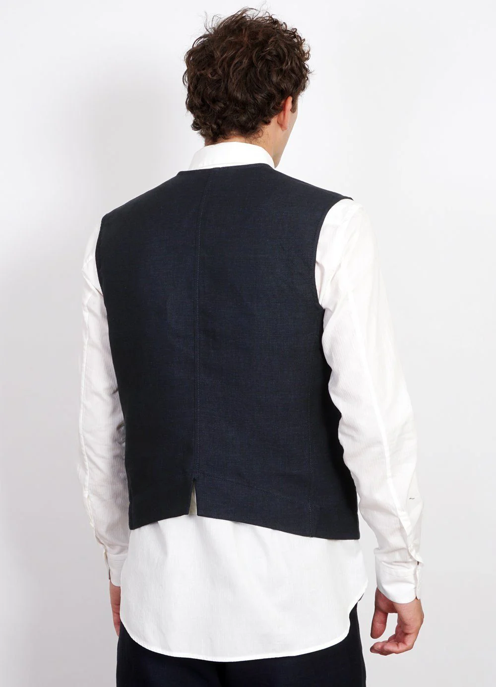 BEN | Crewneck Waistcoat | 3-Tone Blue - Image 4
