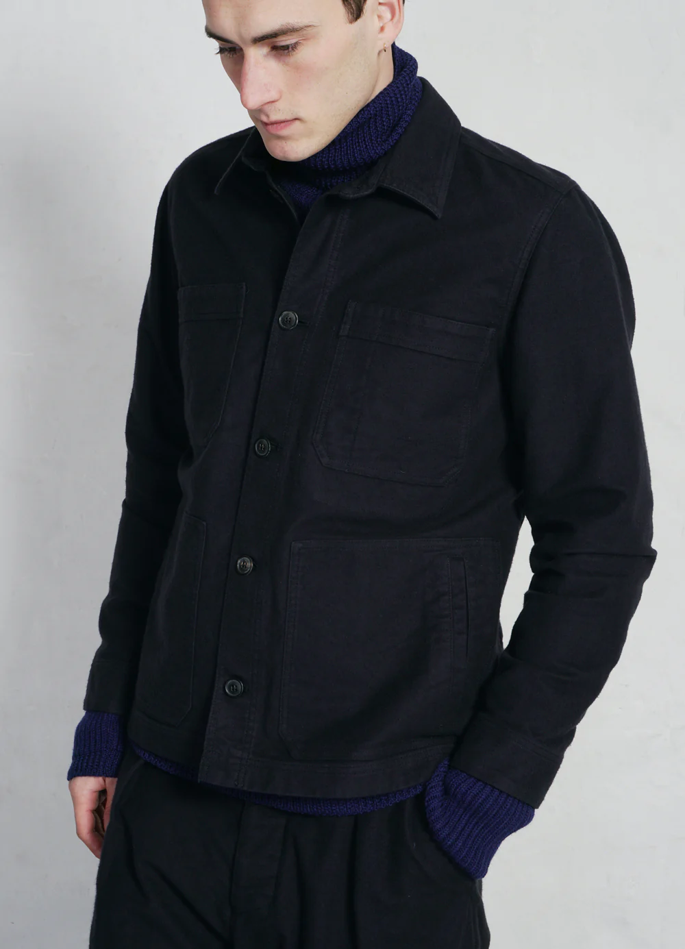 BERTRAM | Refined Work Jacket | Navy - Image 2
