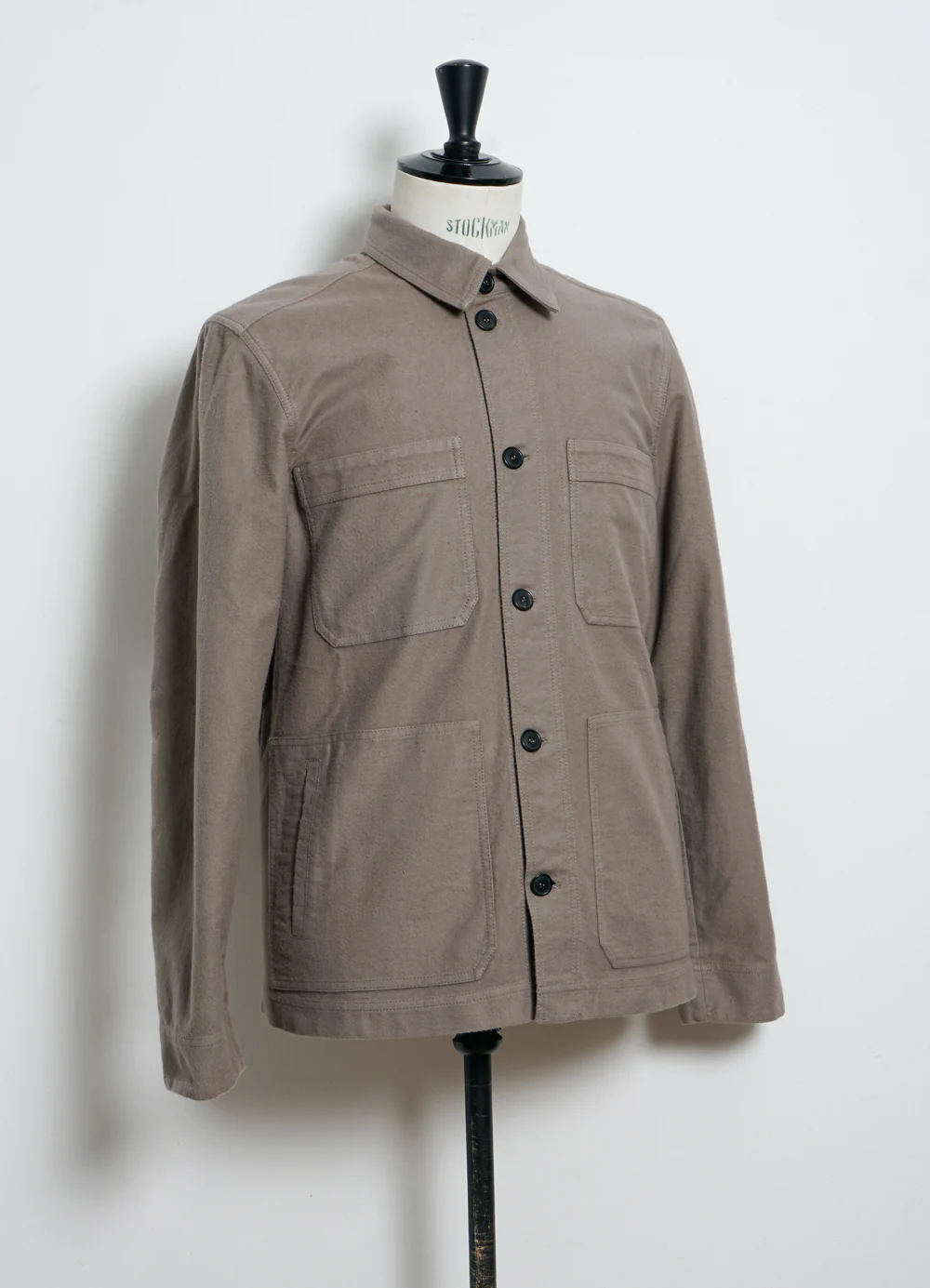BERTRAM 28-22-7 | Refined Moleskin Work Jacket | Light Stone - Image 3