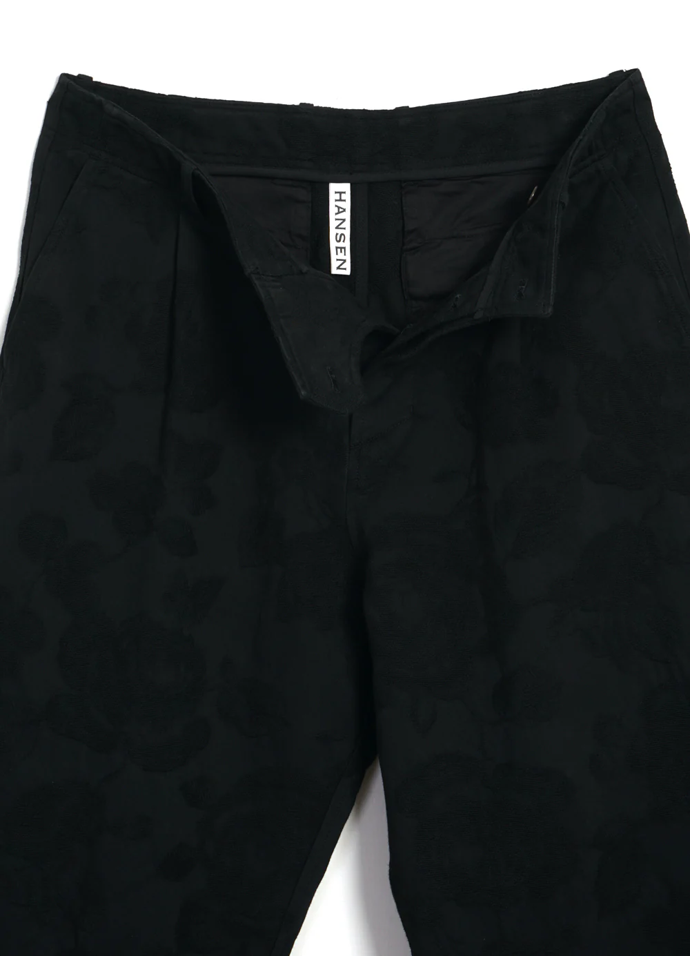 BOBBY 30-30-2 | Wide Pleated Trousers | Black Flowers - Image 5
