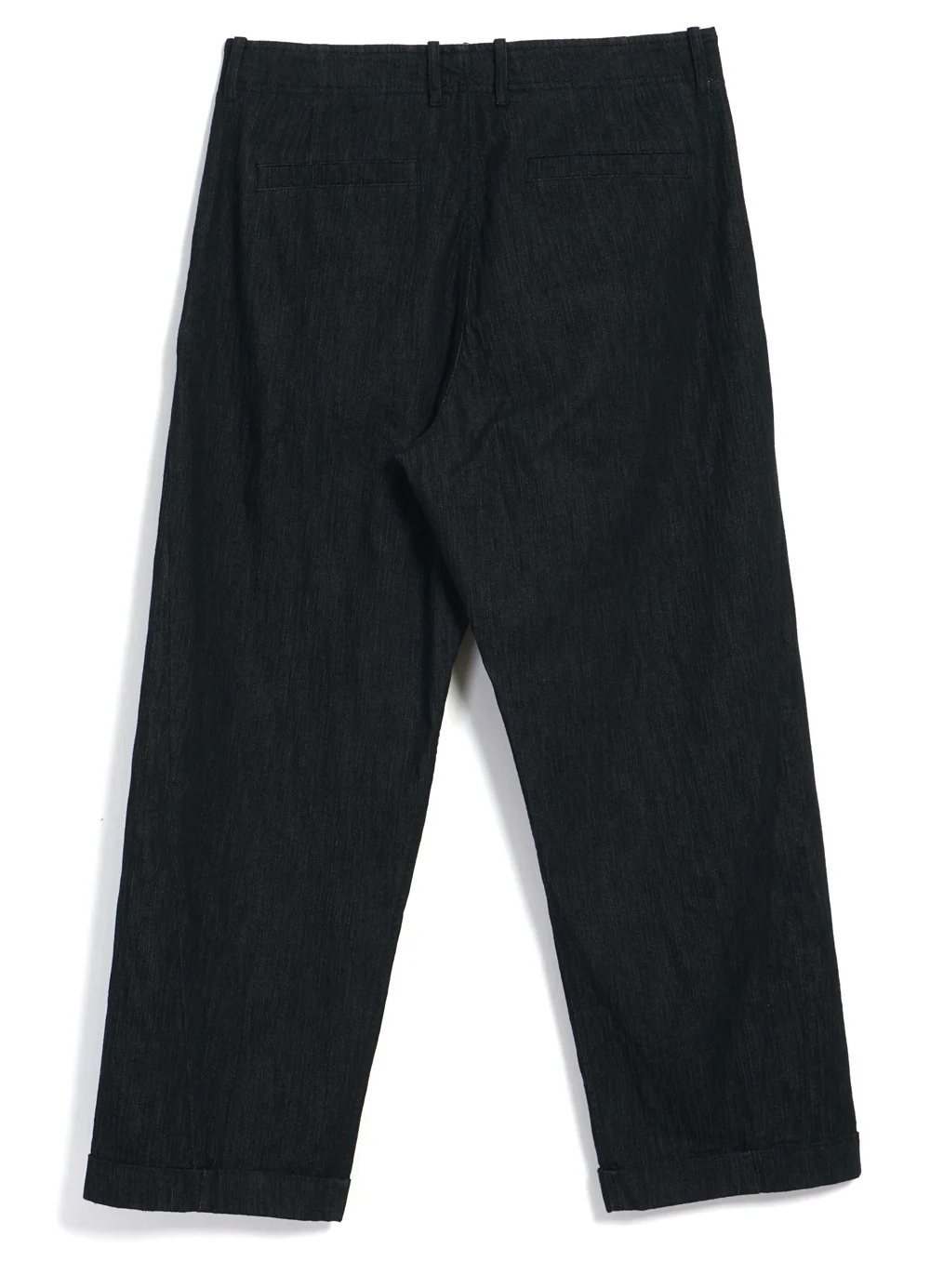 BOBBY 30-31-2 | Wide Pleated Trousers | Black Slubdenim - Image 3