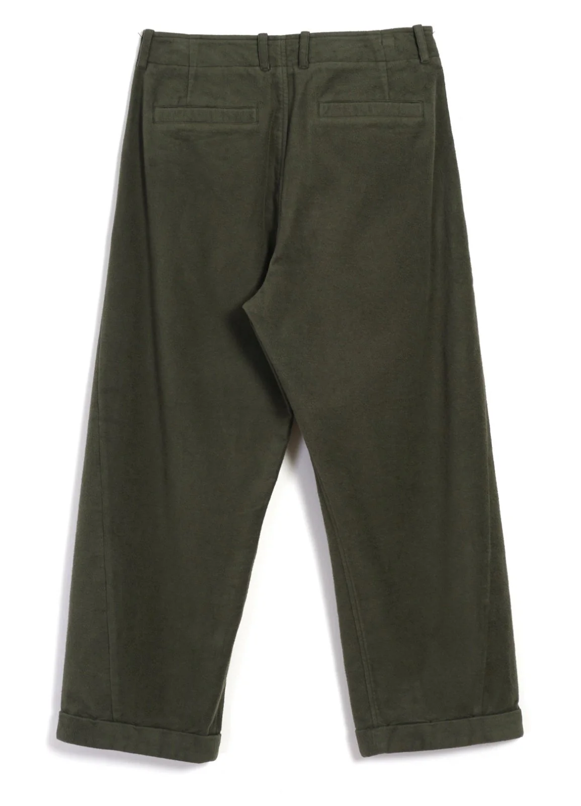BOBBY | Super Wide Pleated Trousers | Dark Green - Image 4
