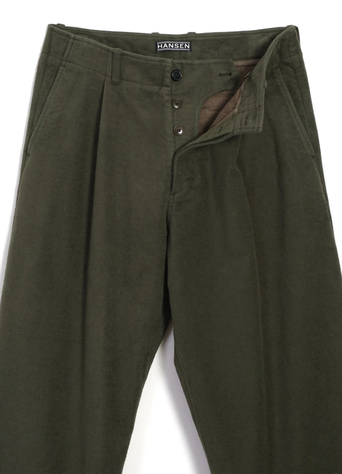 BOBBY | Super Wide Pleated Trousers | Dark Green - Image 6
