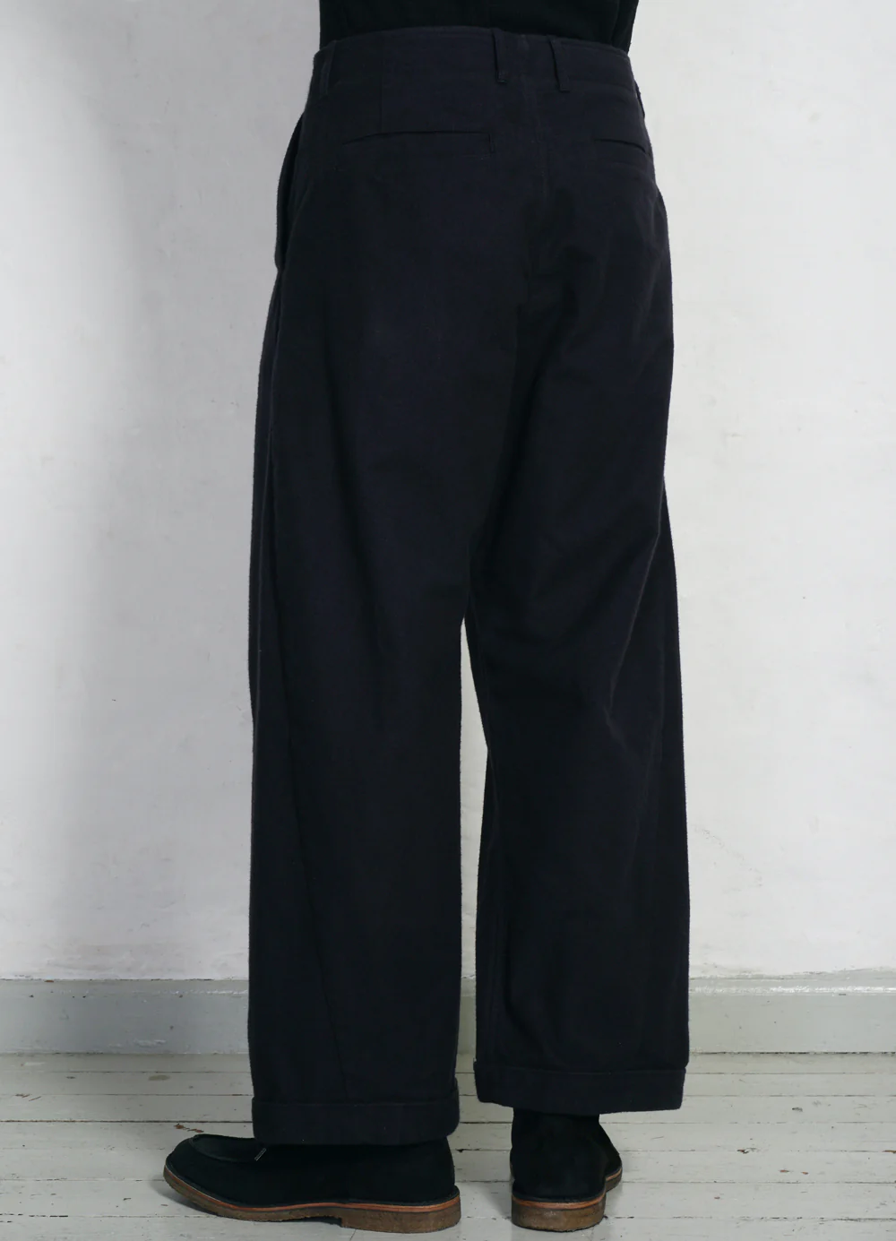 BOBBY | Super Wide Pleated Trousers | Navy - Image 4