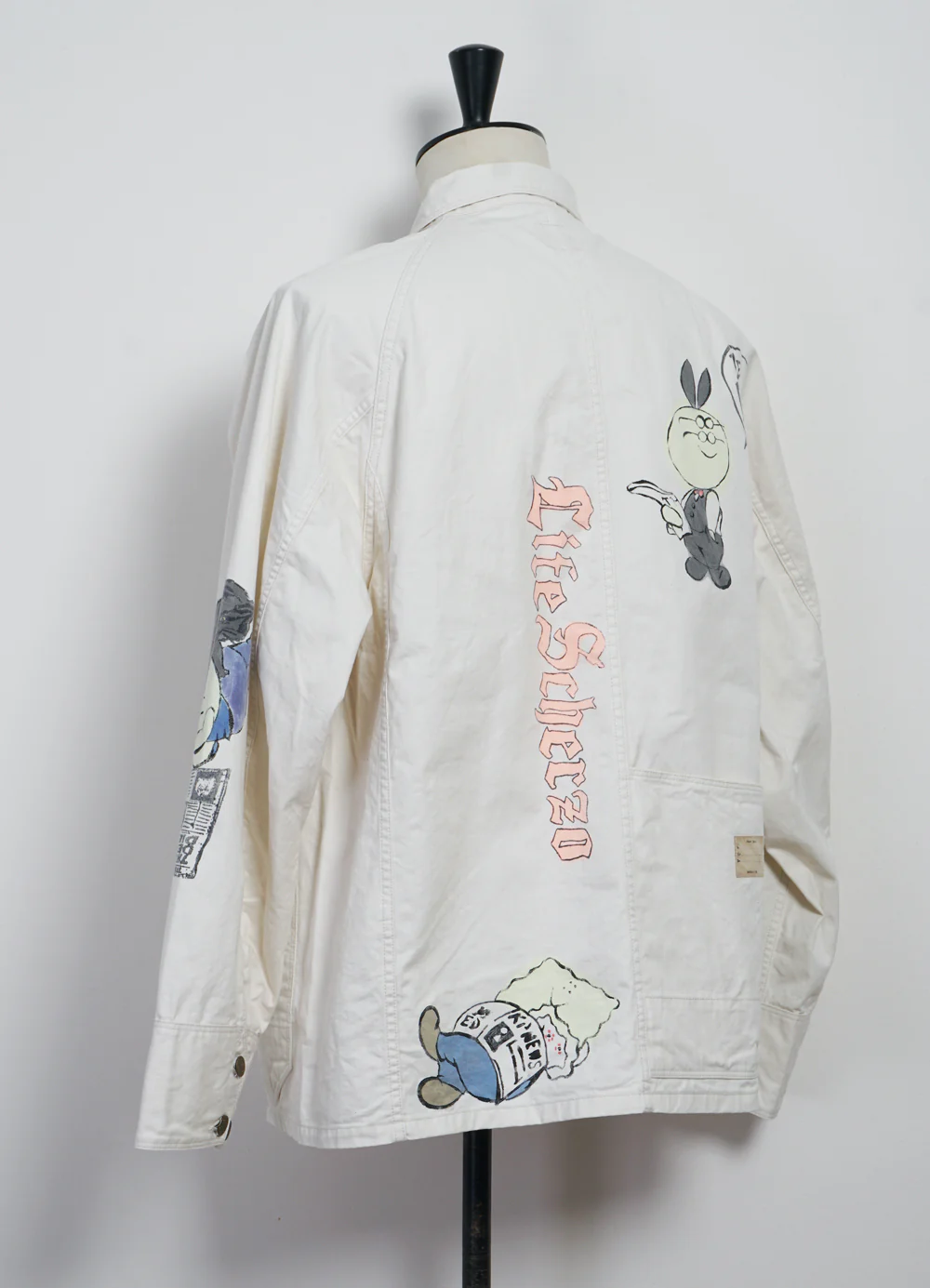CACTUS BEER | Rough-Face Twill Jacket (Memorial Paint Model) | Ecru - Image 3