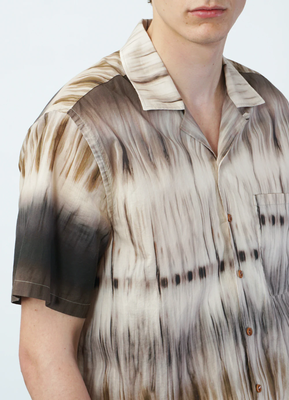 CALEB 29-49-9 | Short Sleeve Cabana Shirt | Tiramisu - Image 2