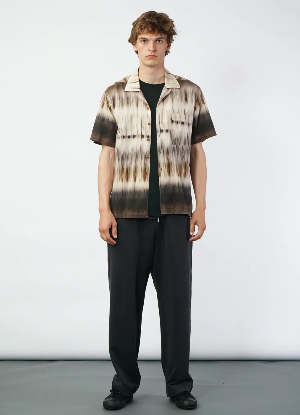 CALEB 29-49-9 | Short Sleeve Cabana Shirt | Tiramisu - Image 3