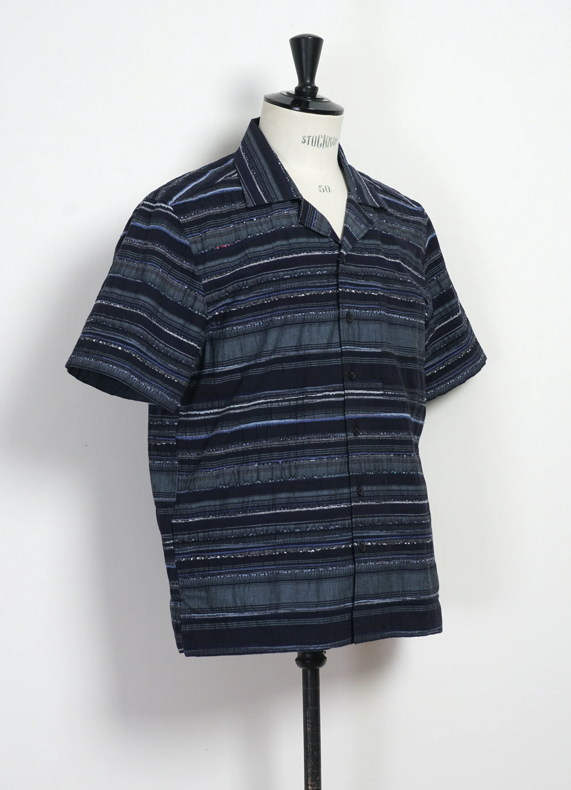 CALEB 31-36-3 | Short Sleeve Cabana Shirt | Multiple Blue - Image 5