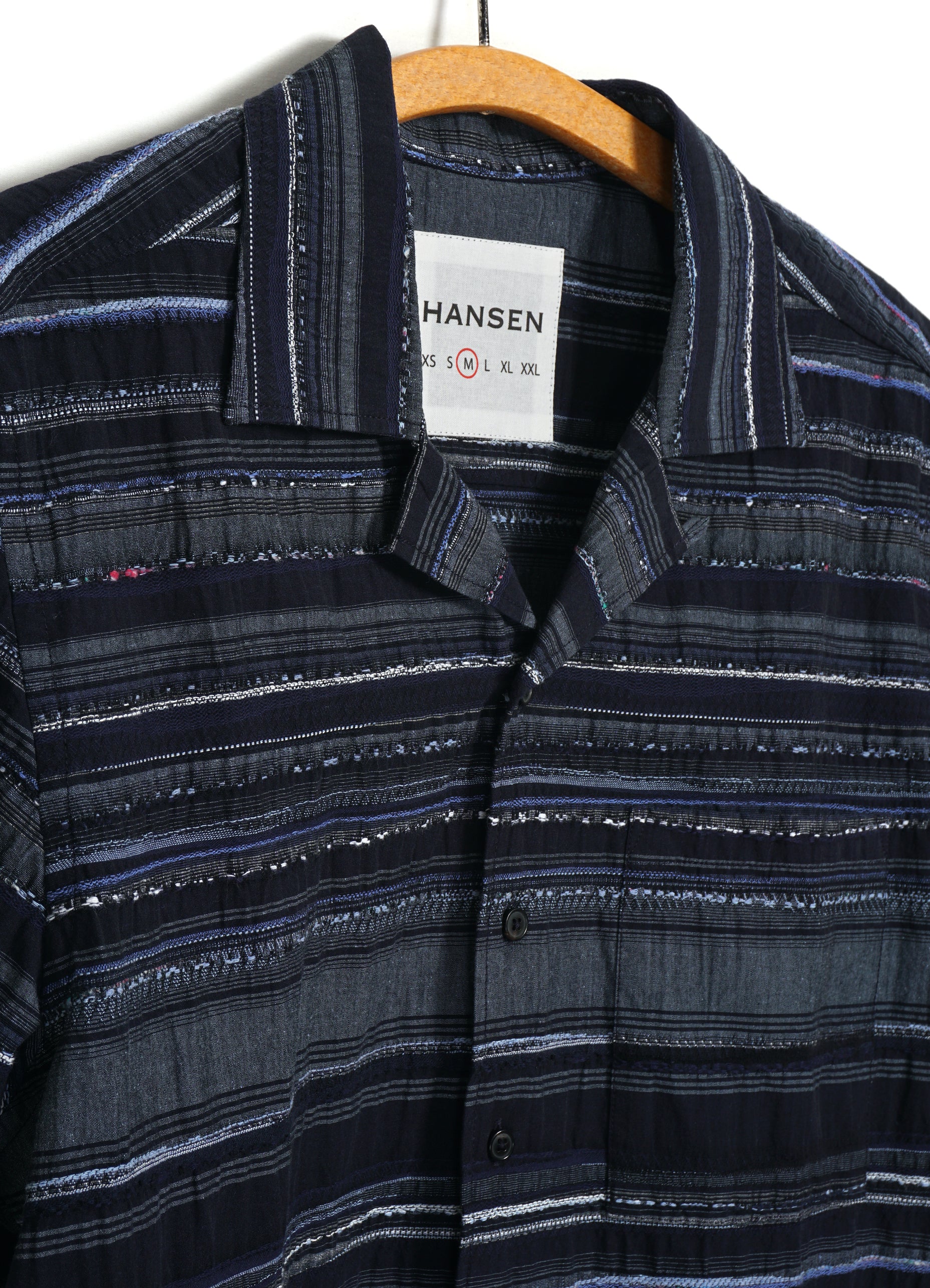 CALEB 31-36-3 | Short Sleeve Cabana Shirt | Multiple Blue - Image 6