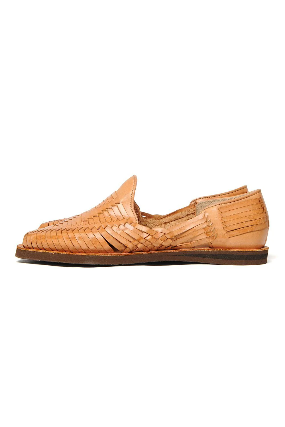 Cancun Leather Huarache | Slip on Vegetable Tanned Sandals | Tan 1 - Image 3
