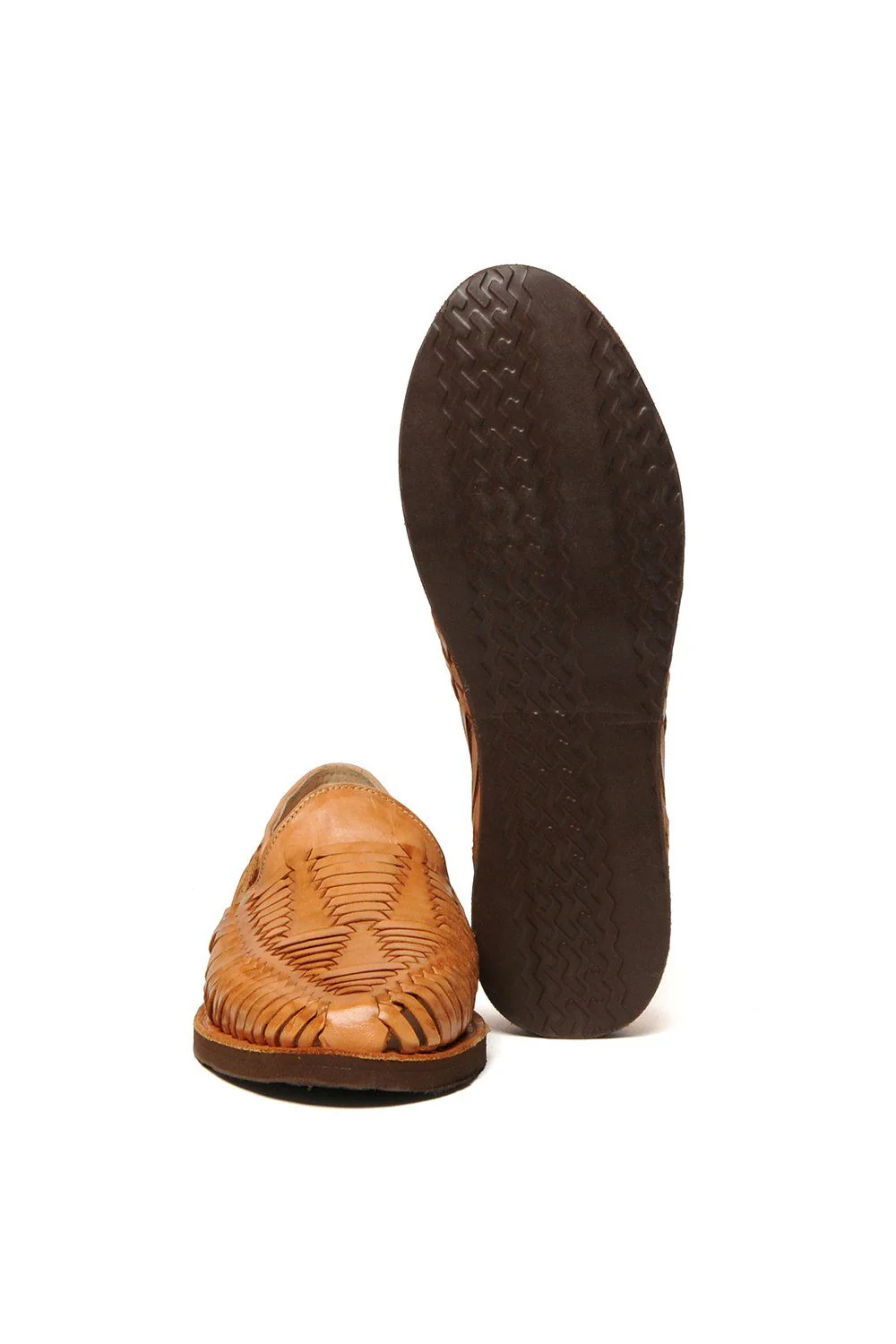 Cancun Leather Huarache | Slip on Vegetable Tanned Sandals | Tan 1 - Image 5