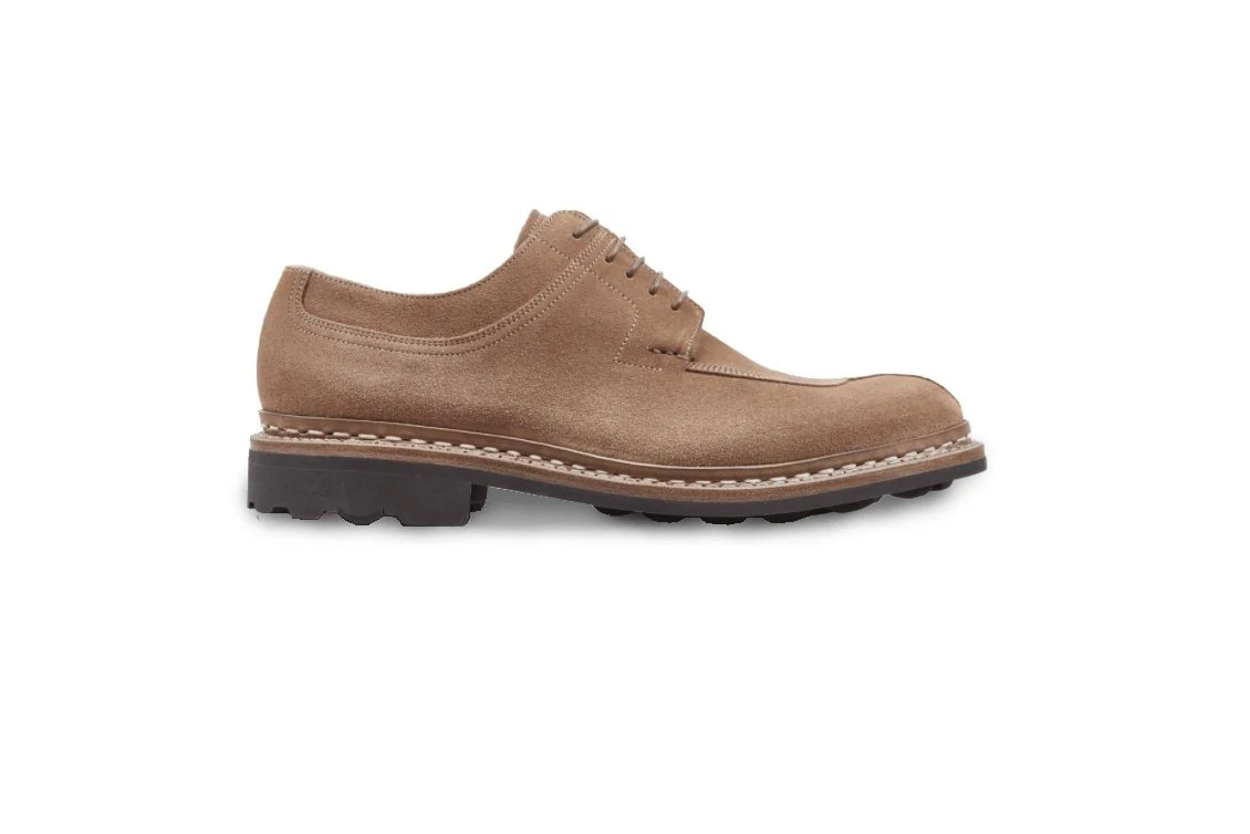 CATALPA | Water-resistant Suede Derby Shoe | Cream - Image 3