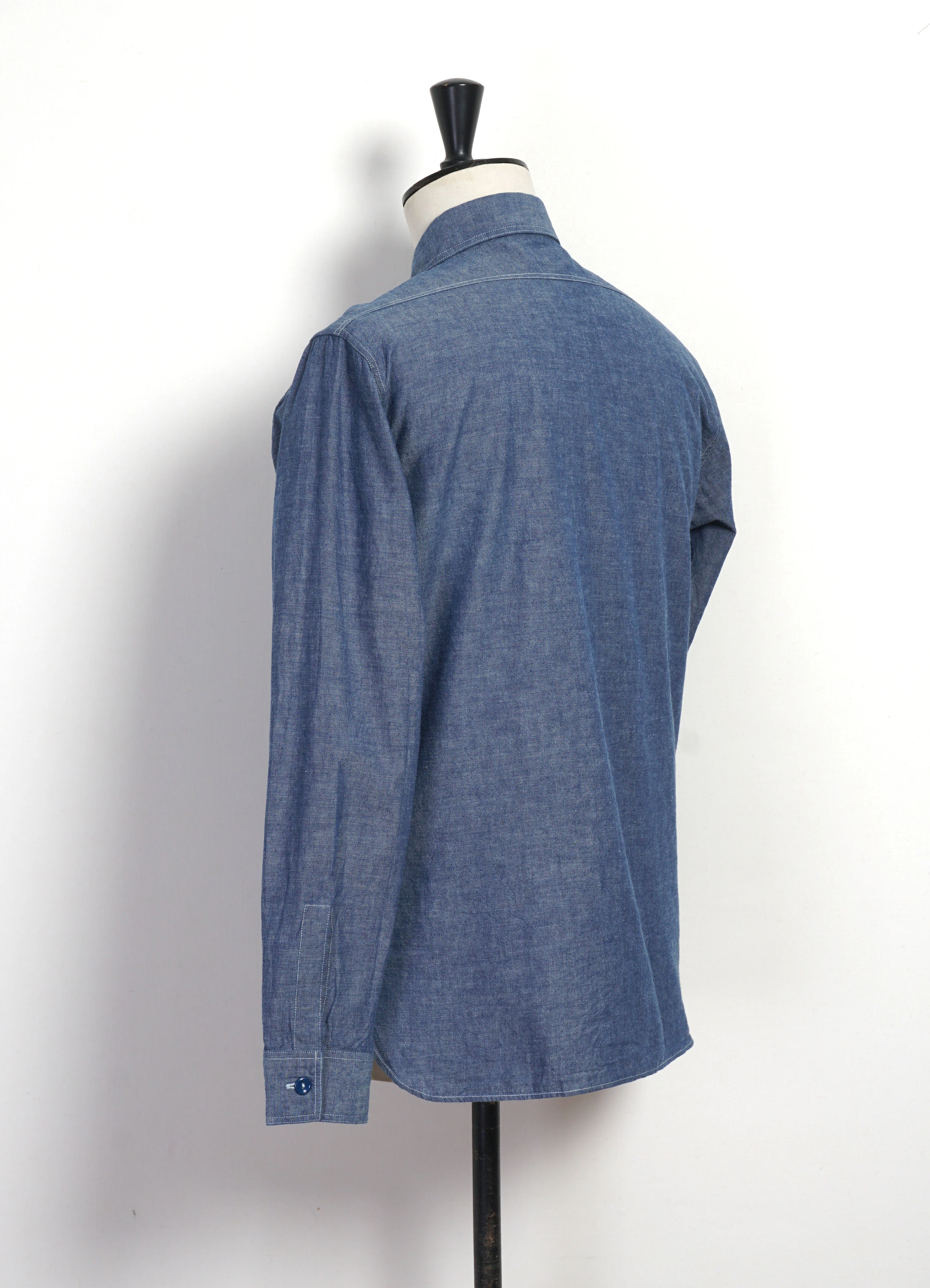 CHAMBRAY WORK SHIRT | Blue - Image 3