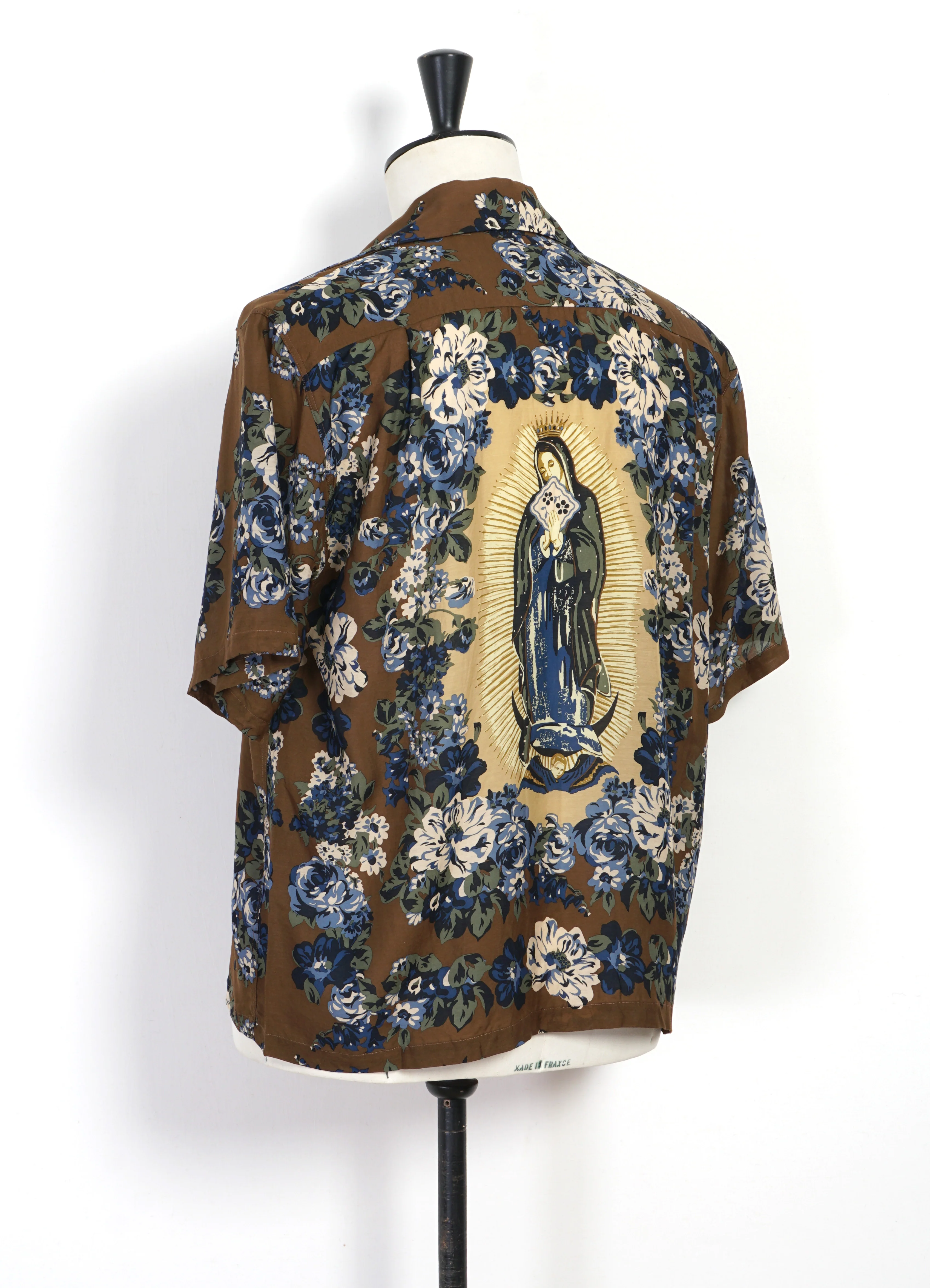 CHAMPETRE MARIA WRANGLE | Silk & Cupra Aloha Shirt | Brown/Khaki - Image 4