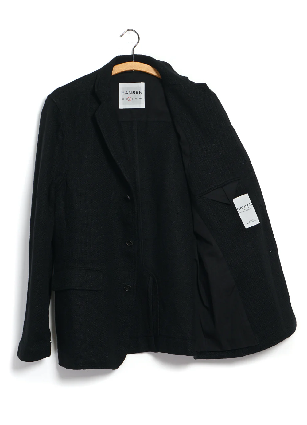CHARLIE 29-58-2 | Easy Three Button Blazer | Black Gauze - Image 7