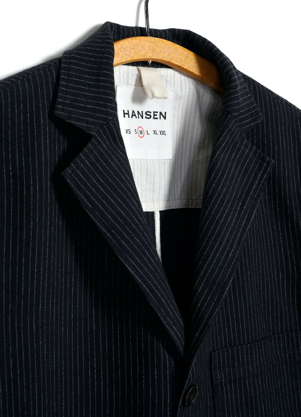 CHARLIE 28-32-2 | Easy Three Button Blazer | Black Pin - Image 5