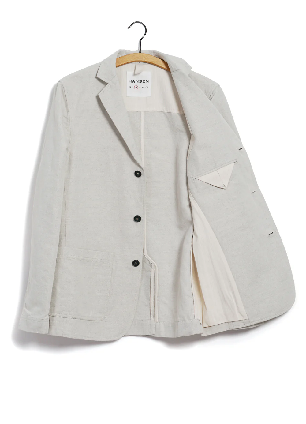 CHARLIE | Easy Three Button Blazer | Natural Flax - Image 4