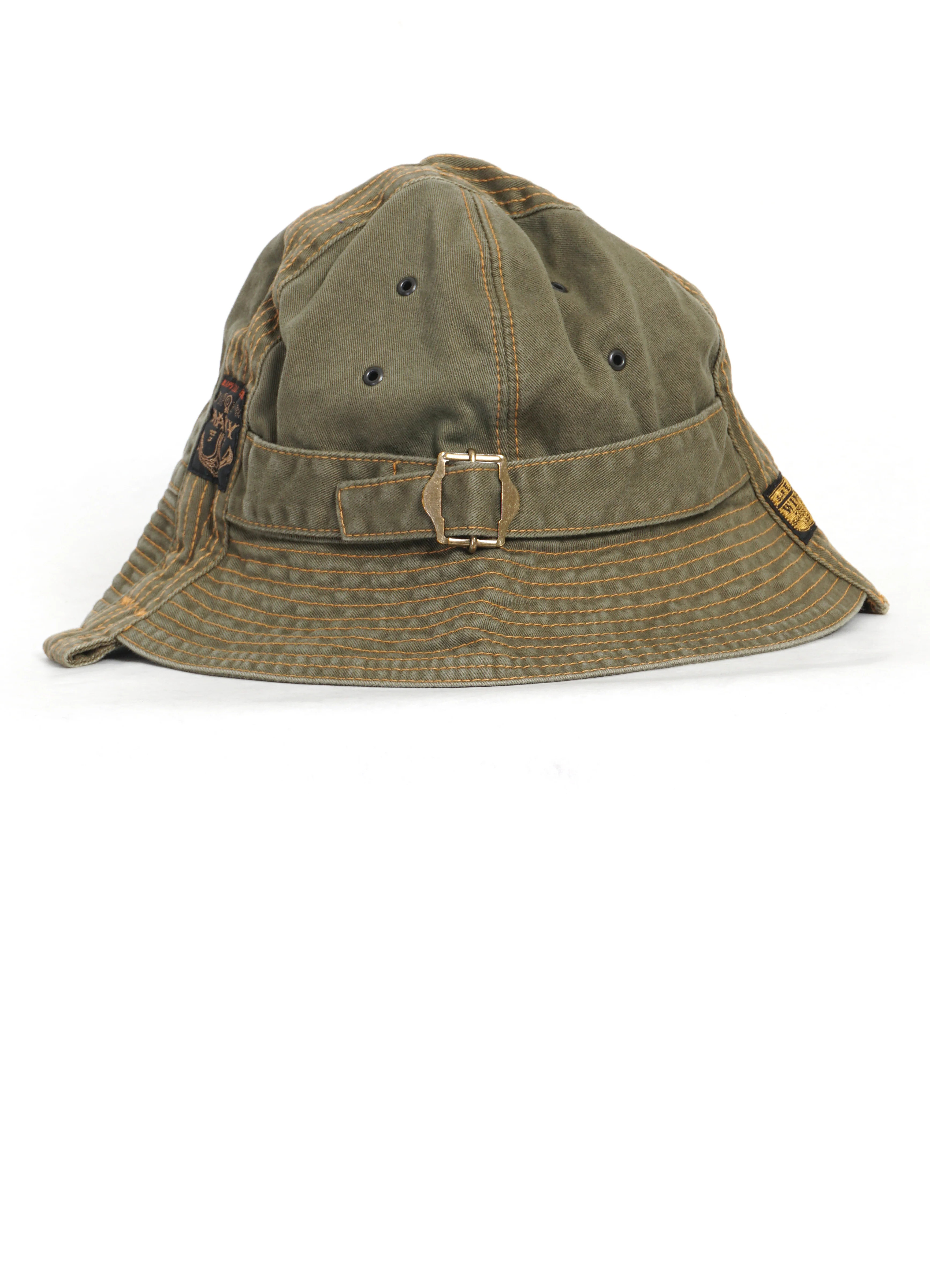 CHINO RADIO HAT | Cotton Chino Cap | Khaki - Image 3
