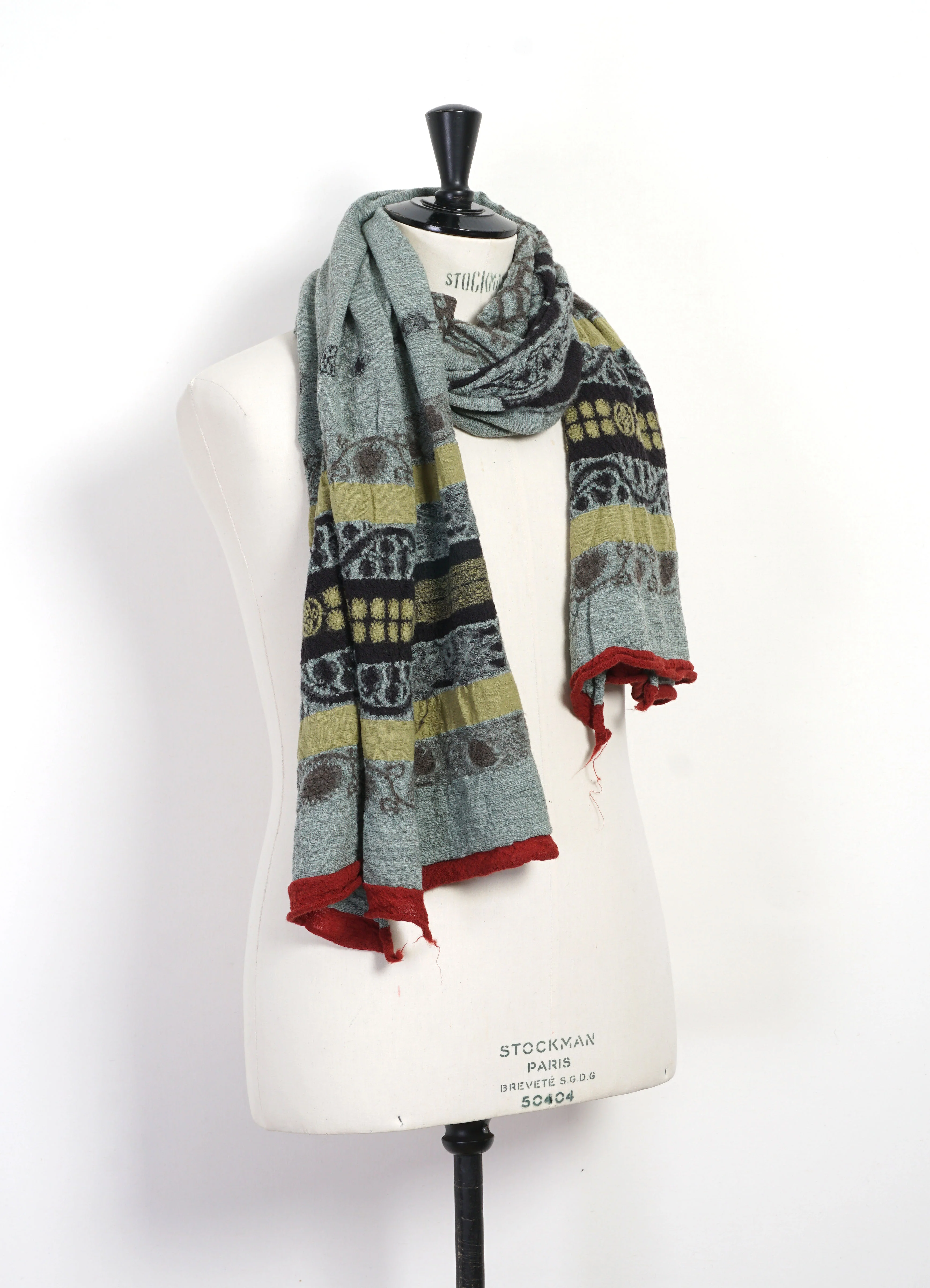 COPTIC SKULL | Compressed Wool Scarf | Green - Image 3