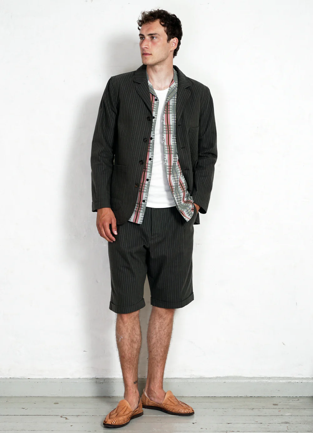 LUKAS | Blazer Jacket | Khaki Pin - Image 2