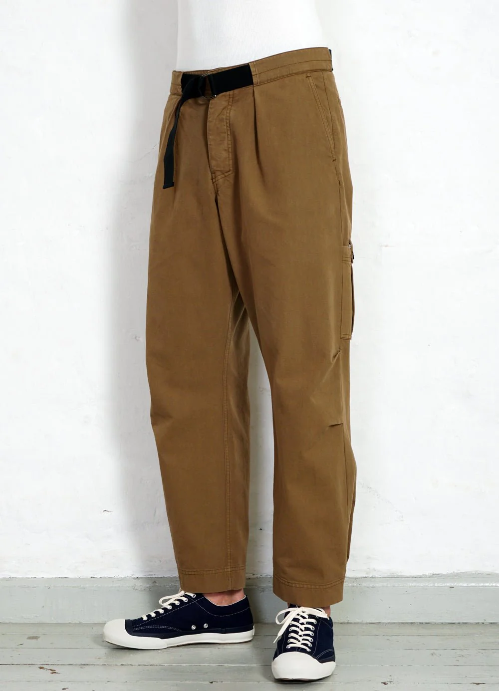 KARLO | Wide Cut Utility Trousers | Khaki - Image 3
