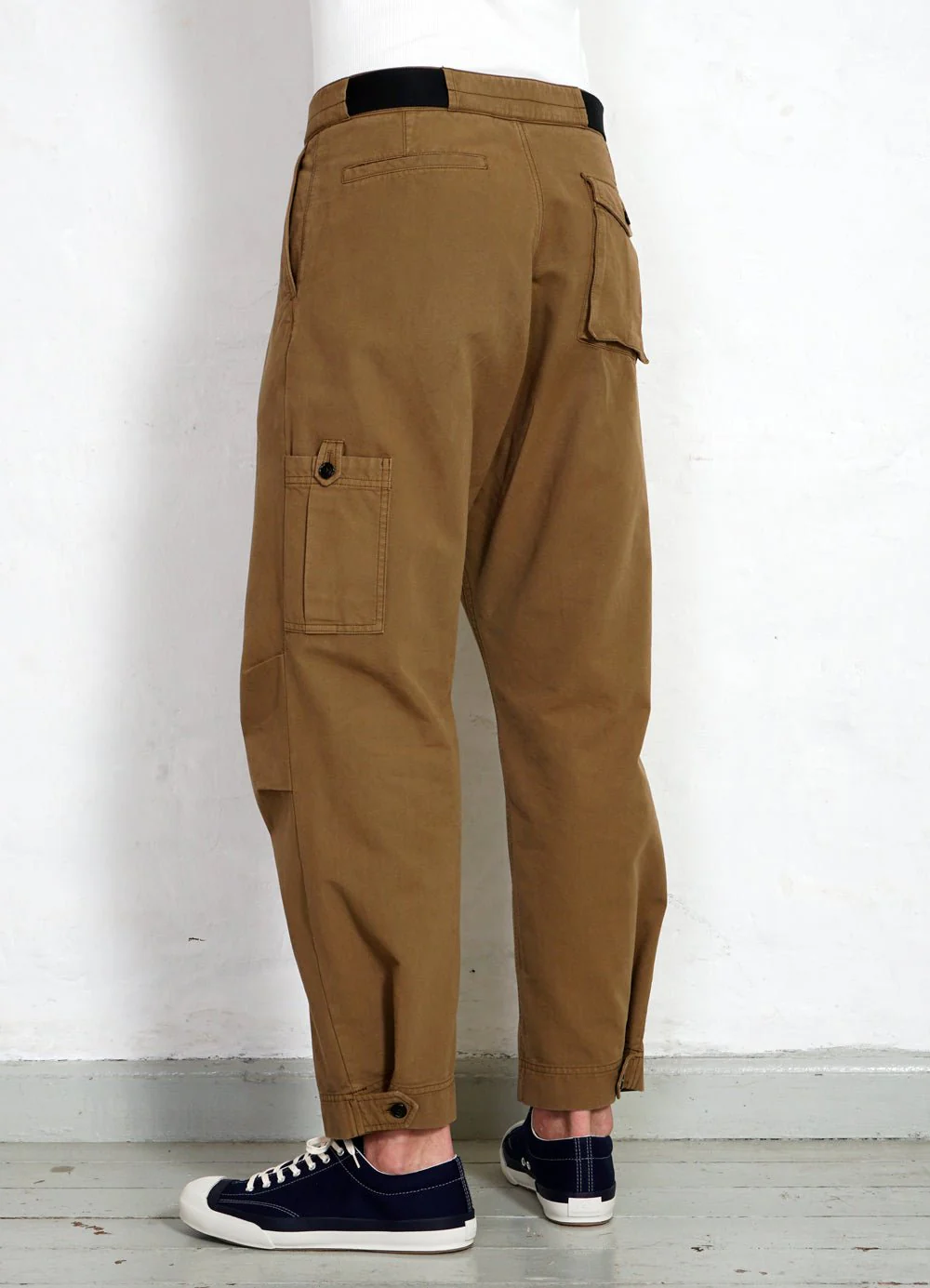 KARLO | Wide Cut Utility Trousers | Khaki - Image 4