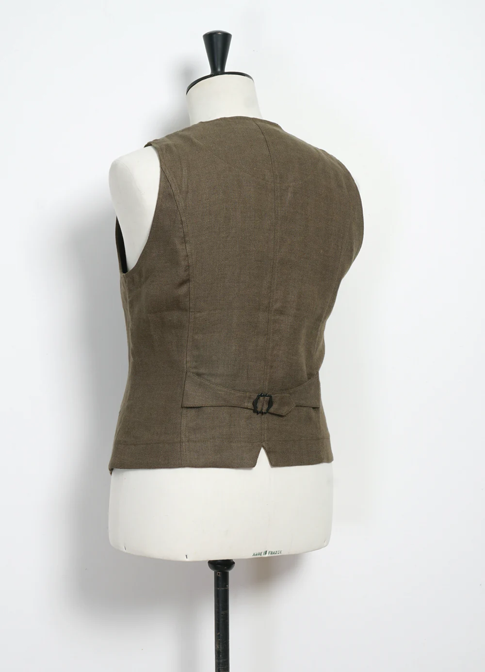 DANIEL | Classic Waistcoat | Khaki Linen - Image 5