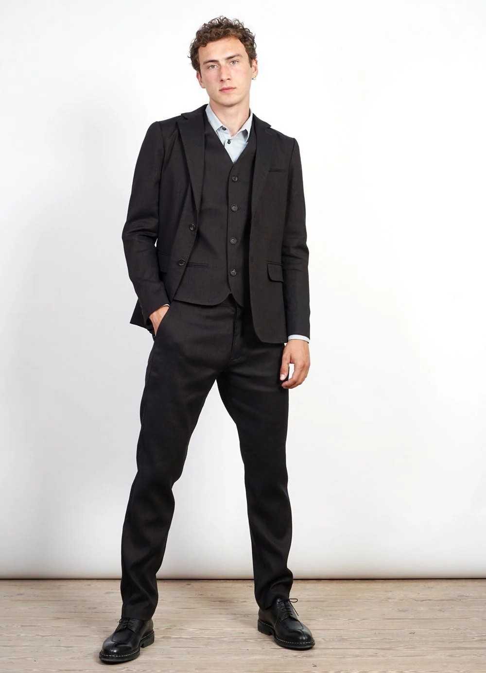 DANIEL | Four Button Waistcoat | Coffee Melange - Image 4